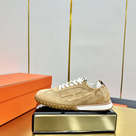 Hermes Retro Style Leather Skate Shoes with Comfortable Lining