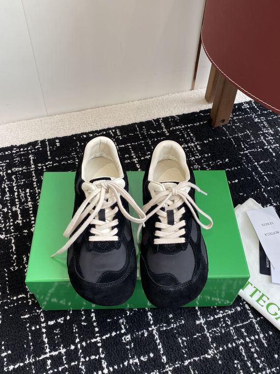Bottega Veneta Vintage Suede Nylon Stitched Non-slip Casual Sneakers