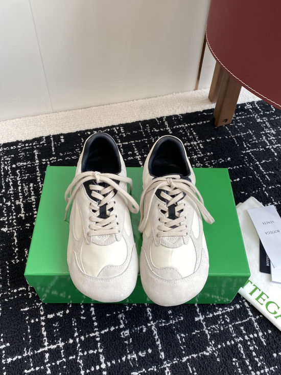 Bottega Veneta Vintage Suede Nylon Stitched Non-slip Casual Sneakers