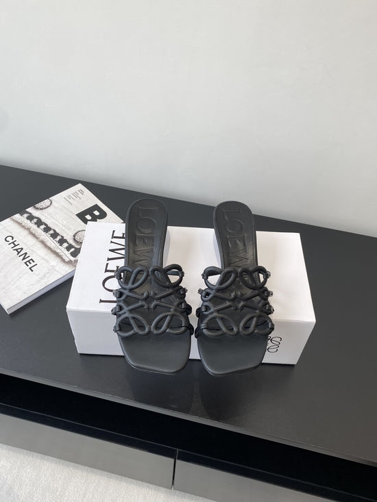 Loewe Printed Leather Slip-On Sandals with Soft Lining