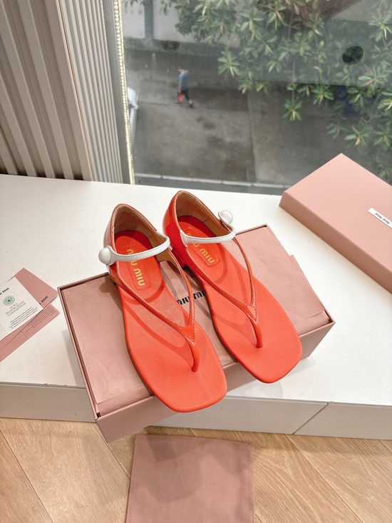 Miu Miu Stylish Flip Flop Sandals with Premium Quality