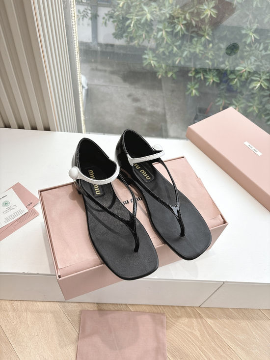Miu Miu Stylish Flip Flop Sandals with Premium Quality