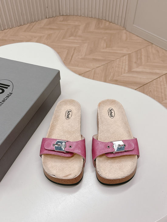 Balenciaga Rivet Decorated Cork Insole Comfortable Casual Slide Sandals