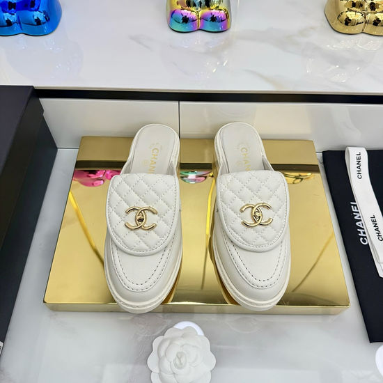 Chanel Sheepskin Leather Classic Buckle Soft Sole Slides