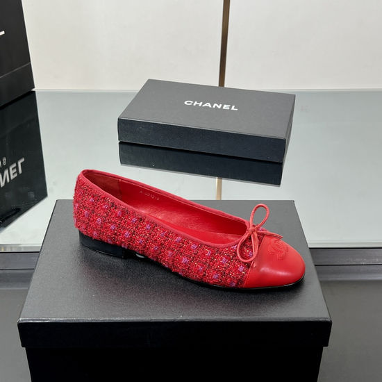Chanel Premium Woven Slingback Flats Soft Sheepskin Interior