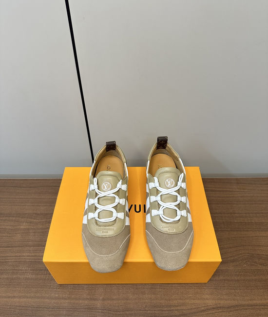 Louis Vuitton LV Genuine Leather Flat Casual Shoes Soft Breathable Lining Non-slip Sole