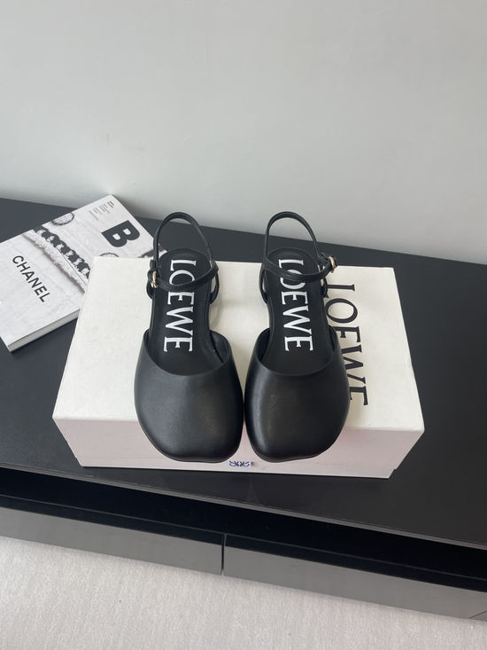 Loewe Calfskin Flat Fashion Sandals Sheepskin Lining Leather Sole