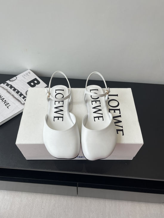Loewe Calfskin Flat Fashion Sandals Sheepskin Lining Leather Sole