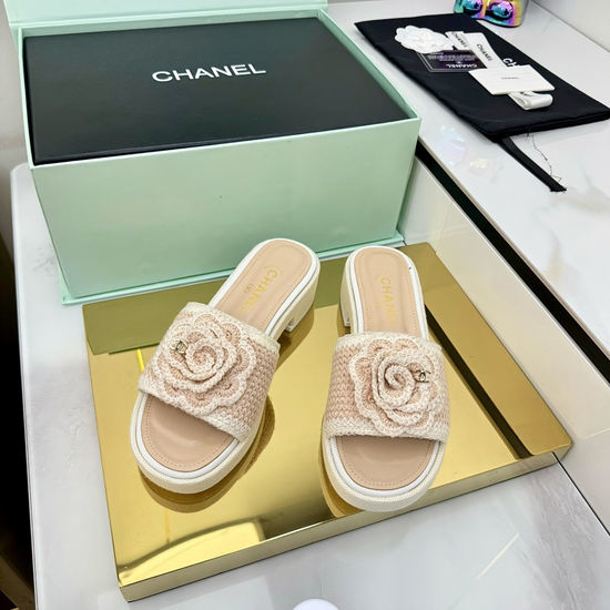 Chanel Quilted Soft Leather Comfortable Casual Slides