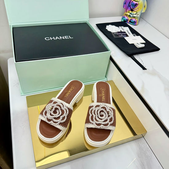 Chanel Quilted Soft Leather Comfortable Casual Slides