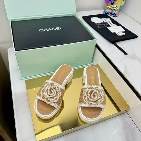 Chanel Quilted Soft Leather Comfortable Casual Slides