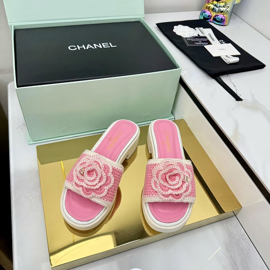 Chanel Quilted Soft Leather Comfortable Casual Slides