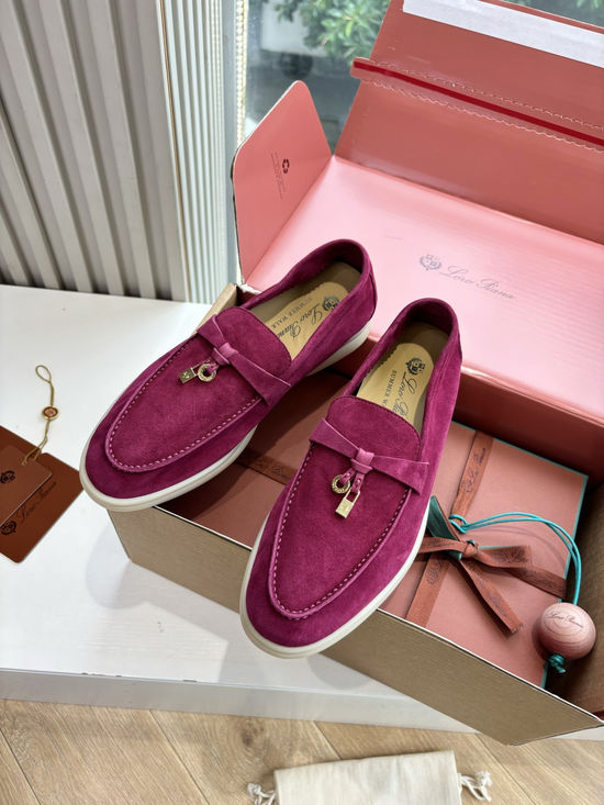 Loro Piana Suede Tassel Loafers Comfortable Soft Sole Casual Shoes