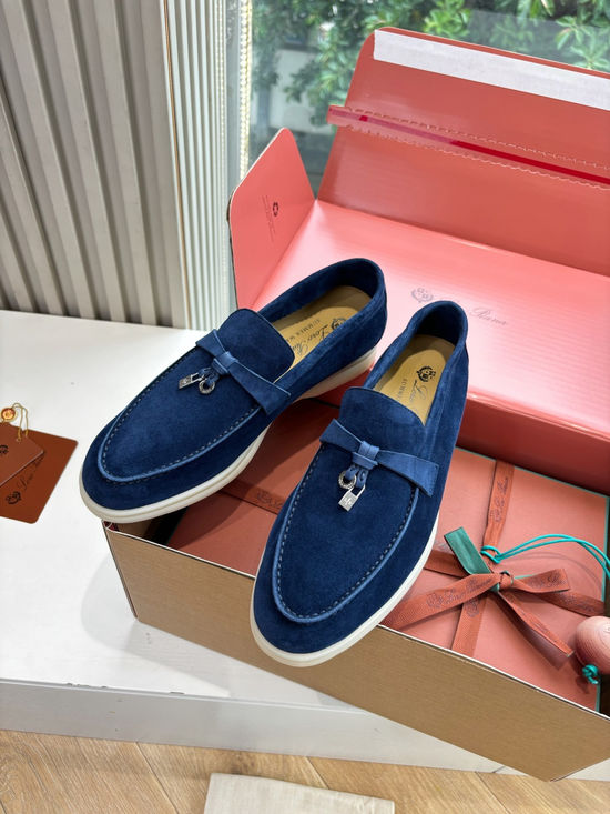 Loro Piana Suede Tassel Loafers Comfortable Soft Sole Casual Shoes