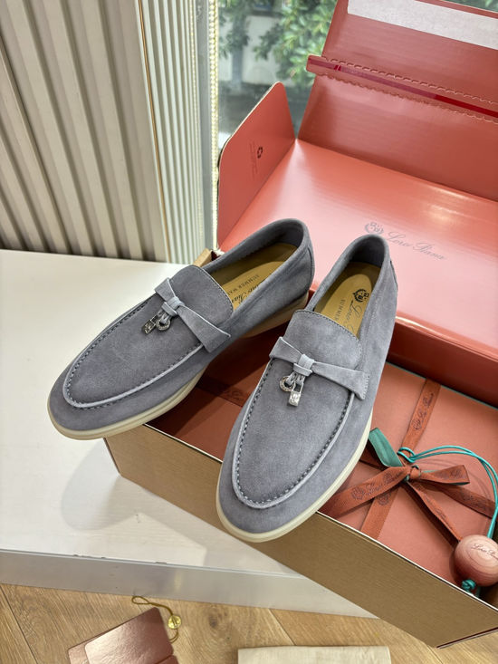 Loro Piana Suede Tassel Loafers Comfortable Soft Sole Casual Shoes