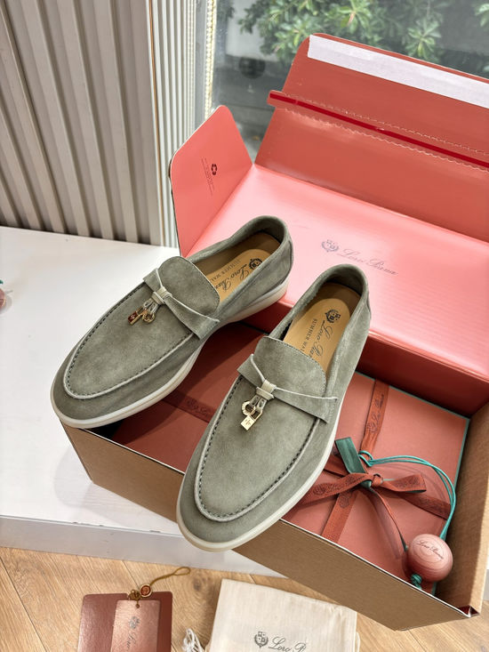 Loro Piana Suede Tassel Loafers Comfortable Soft Sole Casual Shoes