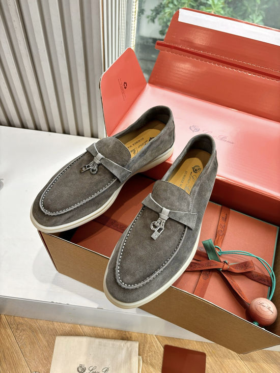 Loro Piana Suede Tassel Loafers Comfortable Soft Sole Casual Shoes
