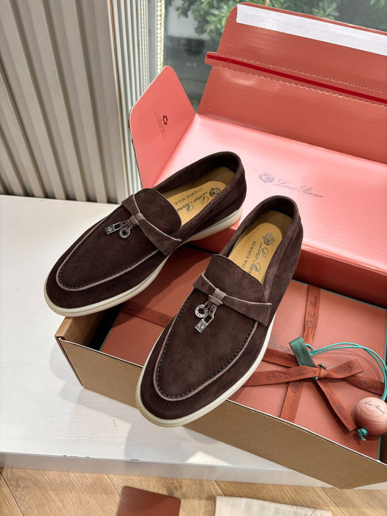 Loro Piana Suede Tassel Loafers Comfortable Soft Sole Casual Shoes