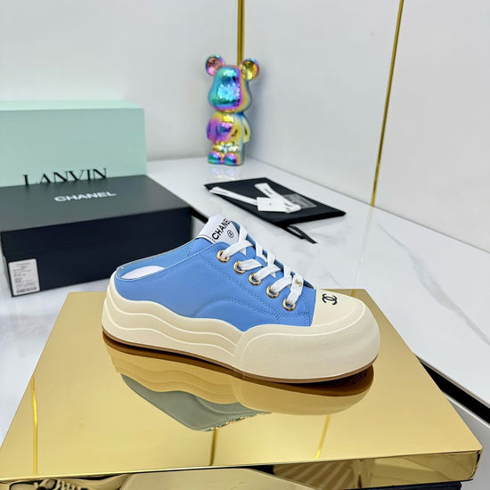 Chanel Two-tone Sheepskin Leather Casual Fashion Sneakers