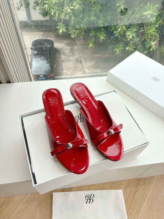 Roger Viver Patent Leather Polka Dot Mesh Fashion Flat Shoes