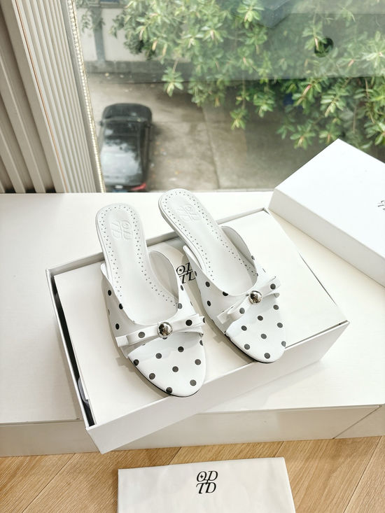 Roger Viver Patent Leather Polka Dot Mesh Fashion Flat Shoes