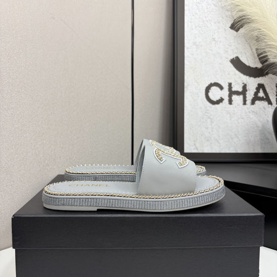 Chanel Premium Sheepskin Upper Slide Sandals Soft Lining Non-slip Sole