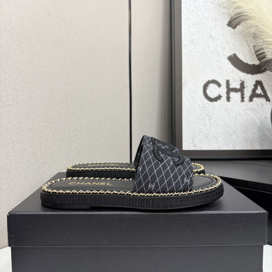 Chanel Premium Sheepskin Upper Slide Sandals Soft Lining Non-slip Sole