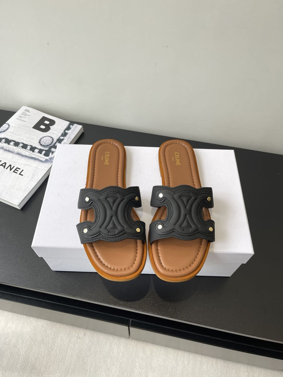 Celine Retro Roman Sandals Casual Slip On Daily Footwear