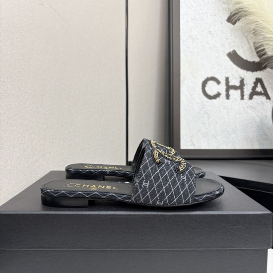 Chanel Premium Sheepskin Leather Sole Casual Slides