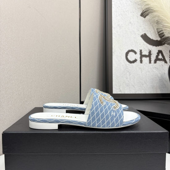 Chanel Premium Sheepskin Leather Sole Casual Slides