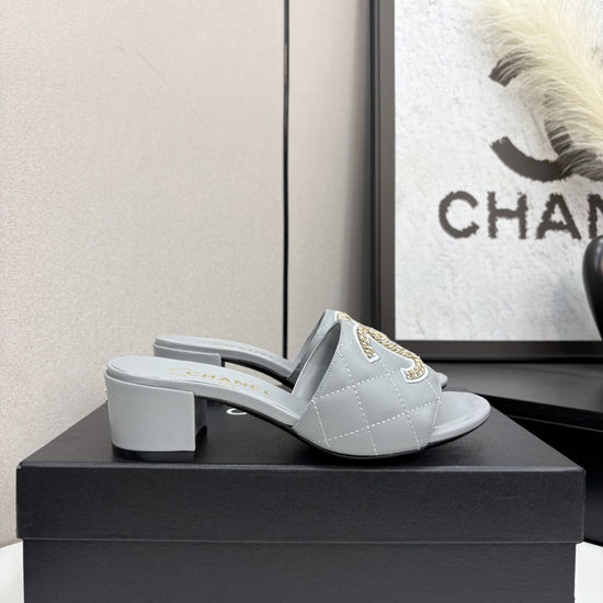 Chanel Premium Sheepskin Leather Sole Casual Slides