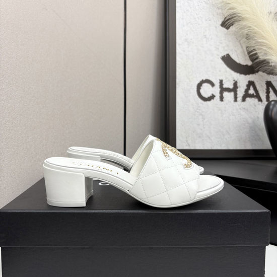 Chanel Premium Sheepskin Leather Sole Casual Slides