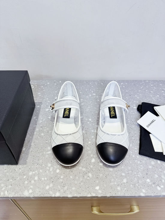 Chanel Mesh Breathable Mary Jane Ballet Flats