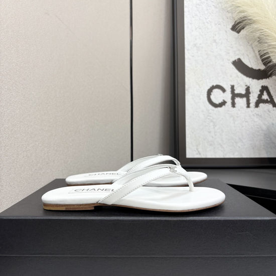 Chanel Satin Sheepskin Leather Sole Comfortable Sandals