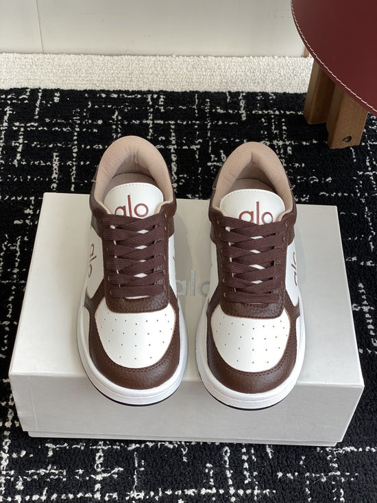 Alo Color Block Leather Platform Comfort Casual Sneakers