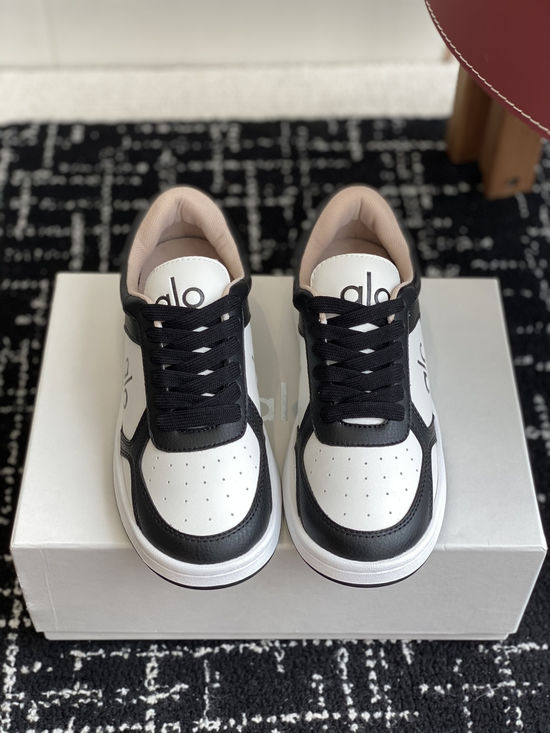Alo Color Block Leather Platform Comfort Casual Sneakers