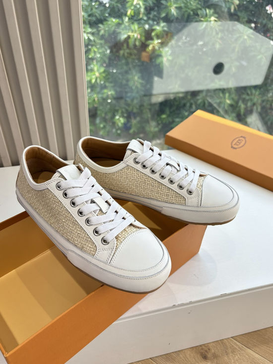 Tods Genuine Leather Casual Sneakers Comfortable Soft Sole Footwear