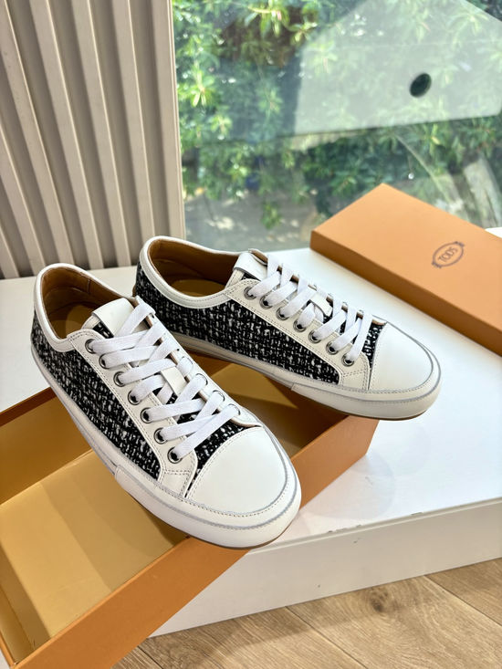 Tods Genuine Leather Casual Sneakers Comfortable Soft Sole Footwear