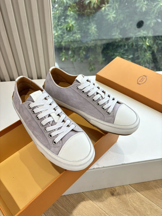 Tods Genuine Leather Casual Sneakers Comfortable Soft Sole Footwear