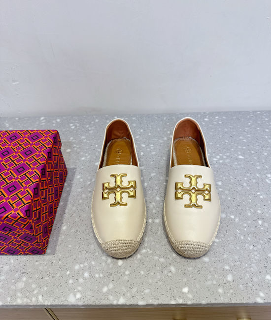Burberry Sheepskin Upper Espadrille Casual Flats