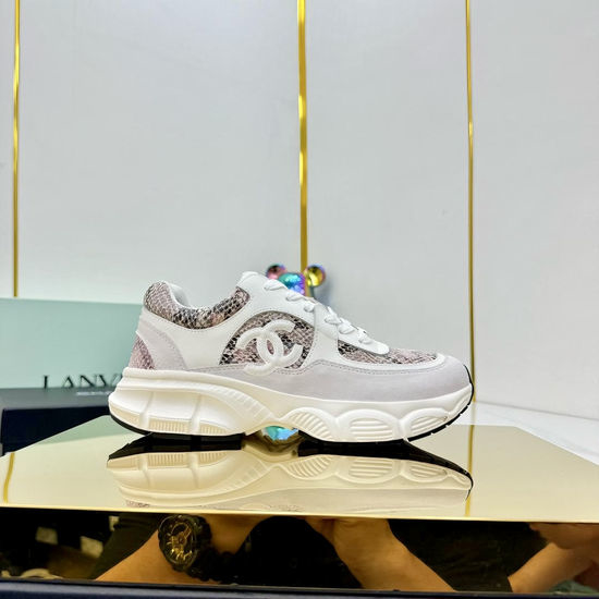 Chanel Classic Mixed Material Fashion Sneakers with Comfortable Lining