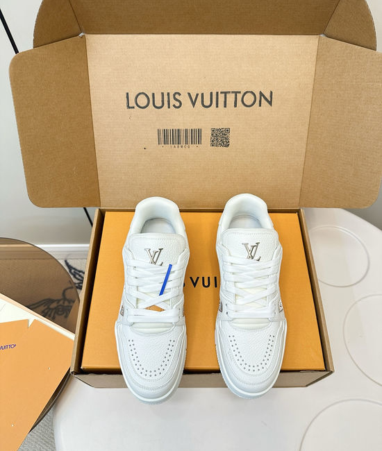 Louis Vuitton LV Premium Cowhide Leather Retro Basketball Casual Sneakers