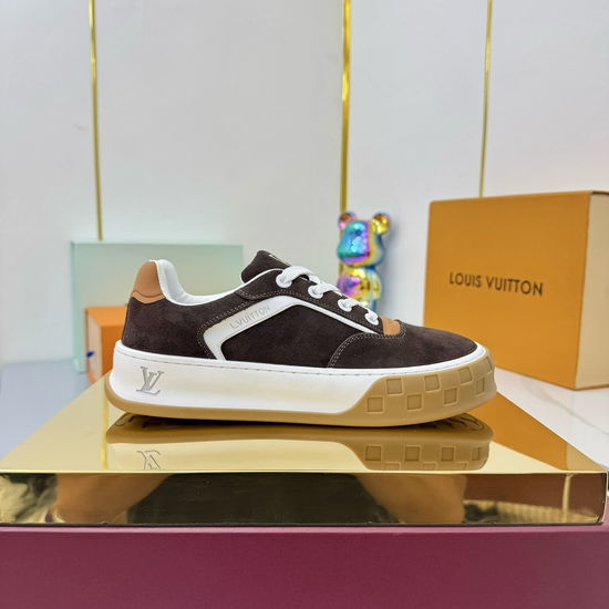 Louis Vuitton LV Premium Leather Low Top Comfortable Casual Sneakers
