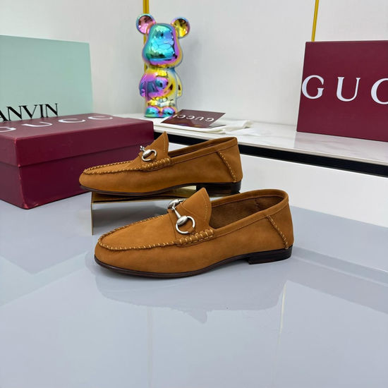 Gucci Premium Crystal Decor Patent Leather Loafers