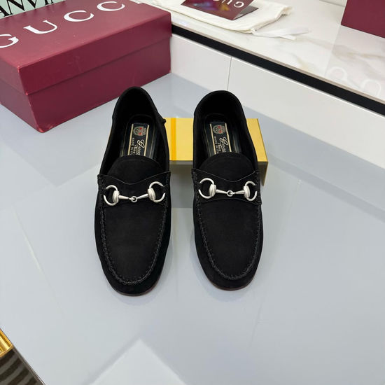 Gucci Premium Crystal Decor Patent Leather Loafers