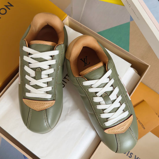 Louis Vuitton Printed Leather Thick Sole Non-slip Casual Sneakers