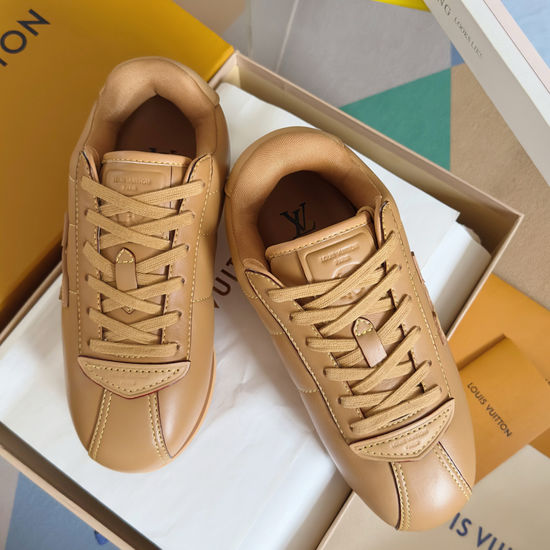 Louis Vuitton Printed Leather Thick Sole Non-slip Casual Sneakers