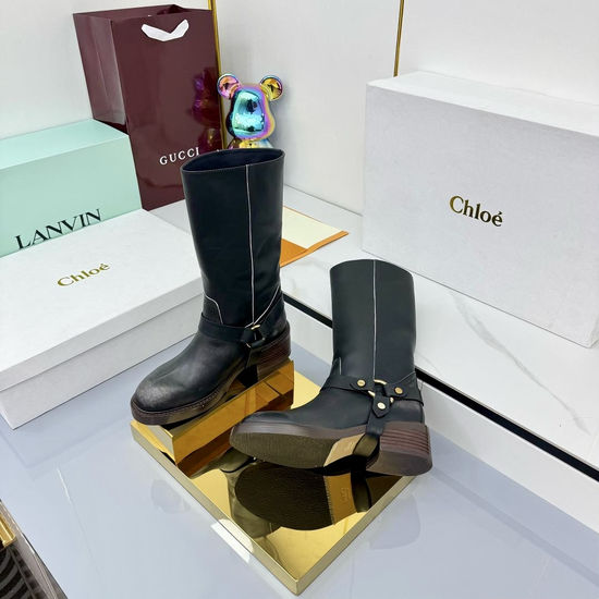 Loewe Vintage Slip On Chunky Heel Ankle Boots