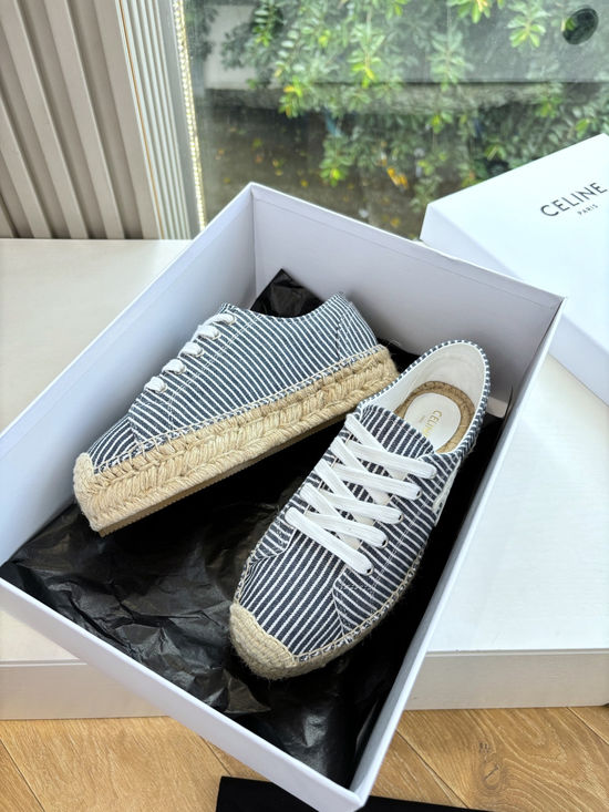 Celine Espadrille Platform Cloth Casual Comfortable Vintage Shoes