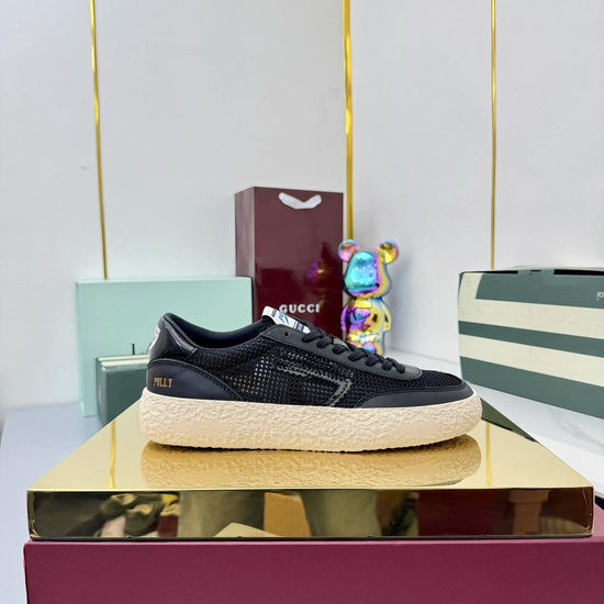Puraai Breathable Mesh Leather Casual Walking Shoes
